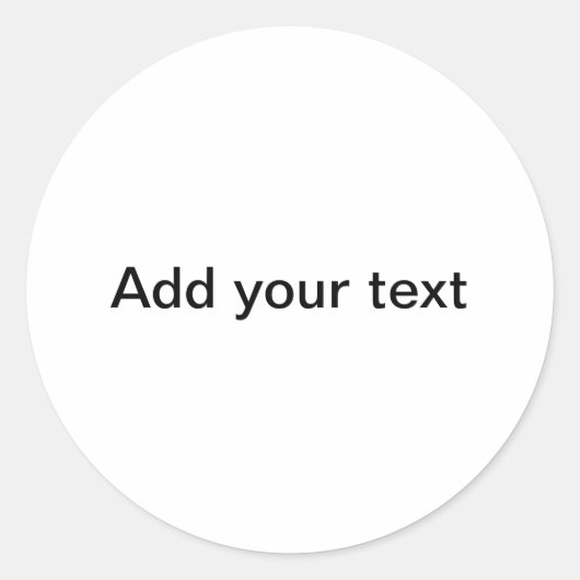 「Your Canvas」クラシックラウンドステッカー ラウンドシール (正面)