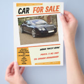 Your car for sale flyer チラシ (手)