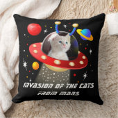 Your Cat おもしろい in Sci-Fi Cat UFO宇宙エイリアンテーマ クッション (ブランケット)