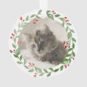 Your Cat Photo 1stクリスマスウォーターリース オーナメント (裏面)