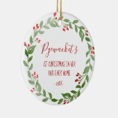 Your Cat Photo First Christmas in FurEver Home セラミックオーナメント (右)