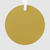 Your Cat Photo on Golden Yellow Ochre Holiday オーナメント (裏面)