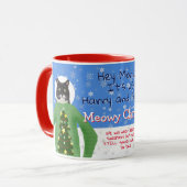 Your Cats in Abugy Christmas Sweatersの写真カスタム（英語） マグカップ (正面左)