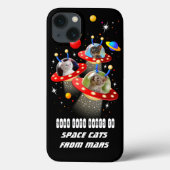 Your cats in anエイリアン宇宙船UFO Sci Fi Film Ca Case-Mate iPhoneケース (裏面)