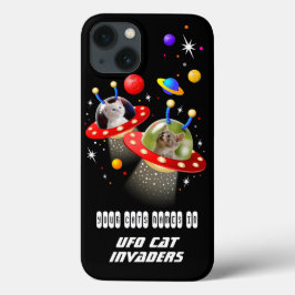 Your cats in anエイリアン宇宙船UFO Sci Fi Film Ca iPhone 13ケース