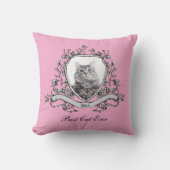 Your Cat's Photo in a Data Crest | 猫最高のが来る クッション (正面)