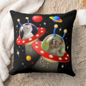 Your Cats Sci-Fi UFO Catエイリアン宇宙テーマ クッション (ブランケット)