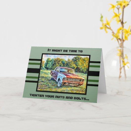 Your Chassis Dragging - Birthday Card カード (黄色い花)