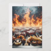 Your Chef Bbq 日本の Sushi Hibachi 40th Birthday 招待状 (裏面)