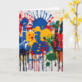 Your Childs Artwork One Of A Kind Personalized カード (黄色い花)