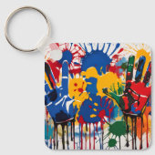 Your Childs Artwork One Of A Kind Personalized キーホルダー (正面)