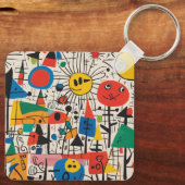 Your Childs Artwork One Of A Kind Personalized キーホルダー (裏面)