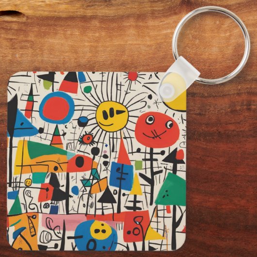 Your Childs Artwork One Of A Kind Personalized キーホルダー (裏面)