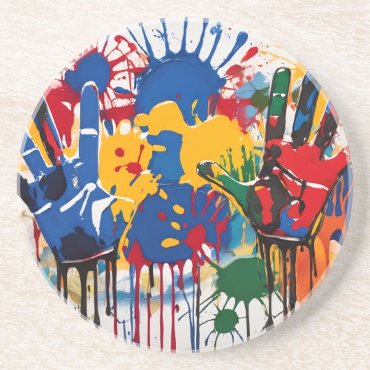 Your Childs Artwork One Of A Kind Personalized コースター (正面)