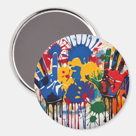 Your Childs Artwork One Of A Kind Personalized マグネット (正面/裏面)