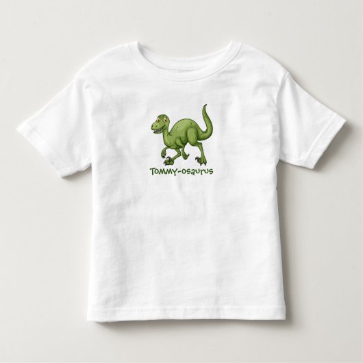 Your Child's Name Dinosaur Design トドラーTシャツ (正面)