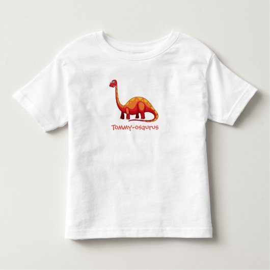 Your Child's Name Dinosaur Design Toddler T-shirt トドラーTシャツ (正面)