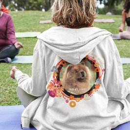 YOUR CHOW PHOTO ON BACK ZIPPEREDフード付きスウェットシャツ パーカ