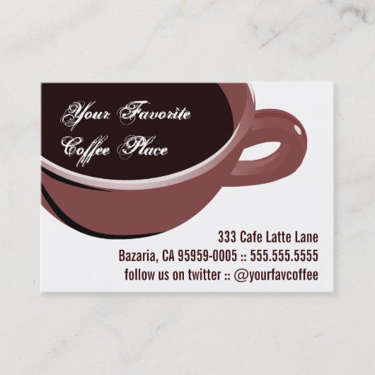 Your Coffee お気に入りの Drink Punch Card ロイヤリティカード (正面)