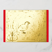 Your Colorsクリスマスバードフォイル 箔シーズンカード (正面)