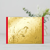 Your Colorsクリスマスバードフォイル 箔シーズンカード (立ち正面)