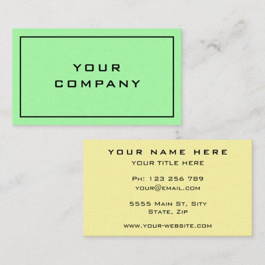 Your Colors Business Card - Modern Design 名刺 (正面/裏面)