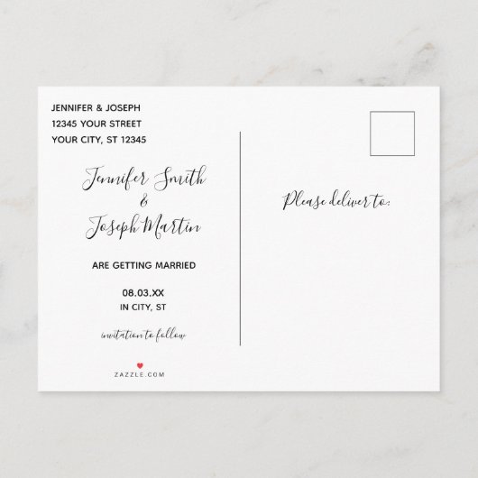 Your Colors Delaware Map Shape日付を保存 案内ポストカード (裏面)