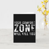 Your Comfort Zone Will Kill You Gym Motivational Y カード (黄色い花)