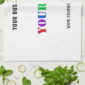 Your Company Logo Branded Kitchen Towel Template キッチンタオル (折り畳み)