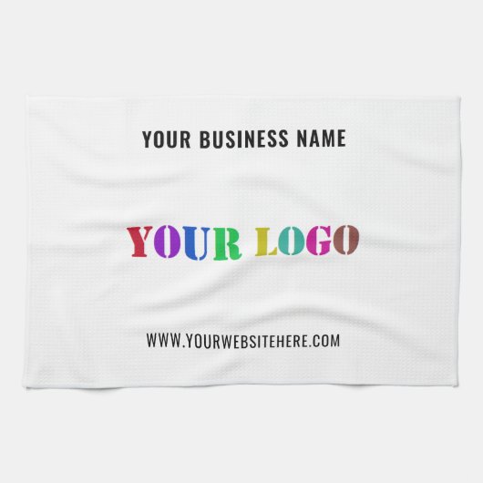 Your Company Logo Branded Kitchen Towel Template キッチンタオル (横)