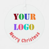 Your Company Logo Merry Christmas Ornaments メタルオーナメント (正面)