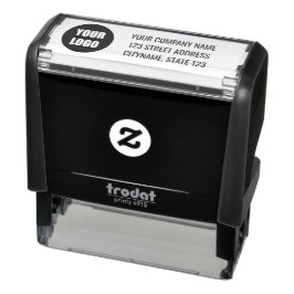 Your Company Logo Name Address Self-inking Stamp  セルフインキングスタンプ