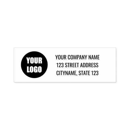 Your Company Logo Name Address Self-inking Stamp セルフインキングスタンプ (デザイン)