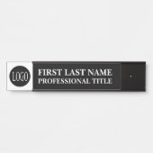 Your Company Logo Office Door Sign Black and White サインプレート (正面)