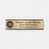 Your Company Logo Office Door Sign Faux Gold サインプレート (正面)