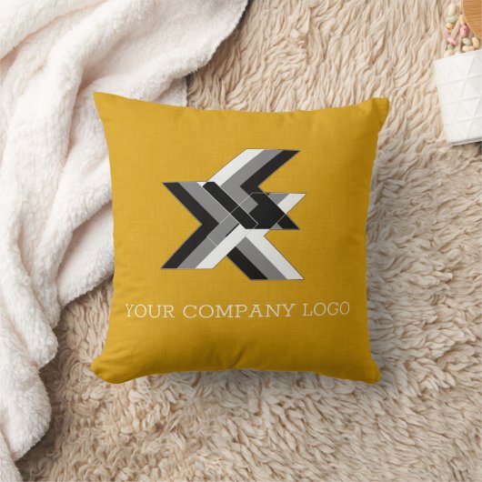 YOUR COMPANY LOGO,personalized Throw Pillow クッション (ブランケット)