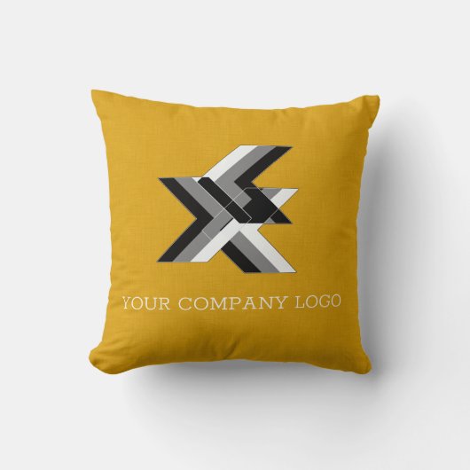 YOUR COMPANY LOGO,personalized Throw Pillow クッション (正面)