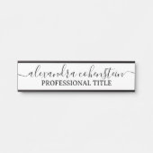 Your Company Office Door Sign Black and White サインプレート (正面)