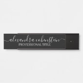 Your Company Office Door Sign Black and White サインプレート (正面)