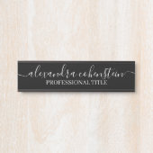 Your Company Office Door Sign Black and White サインプレート (正面)