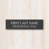 Your Company Office Door Sign Black and White サインプレート (正面)