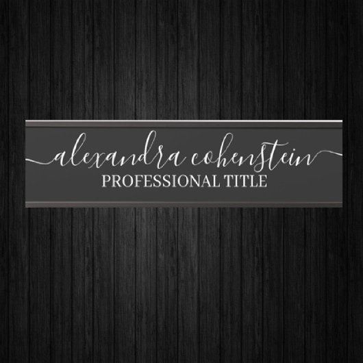 Your Company Office Door Sign Black and White サインプレート