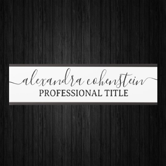 Your Company Office Door Sign Black and White サインプレート