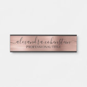 Your Company Office Door Sign Rose Gold サインプレート (正面)