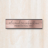 Your Company Office Door Sign Rose Gold サインプレート (正面)