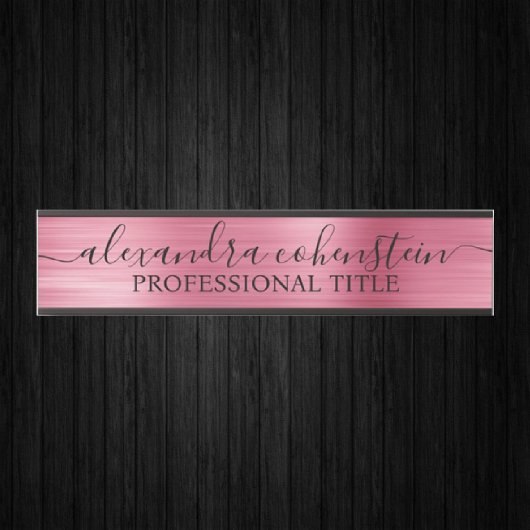 Your Company Office Door Sign Rose Gold サインプレート