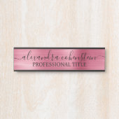 Your Company Office Door Sign Rose Gold サインプレート (正面)