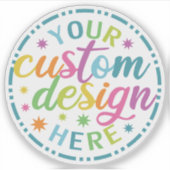 Your Custom Design Here ユニセックス Merch シール (正面)