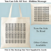 Your Custom Hidden Message 149B Novelty トートバッグ