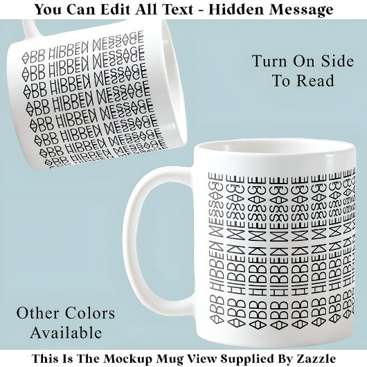 Your Custom Hidden Message 149BW Novelty コーヒーマグカップ